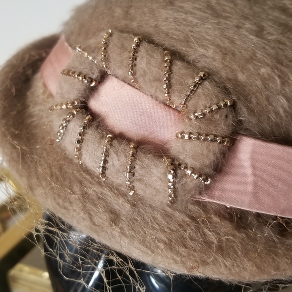 VTG 50s Gimbel Brothers Merri Soie Hat - Picture 3 of 8
